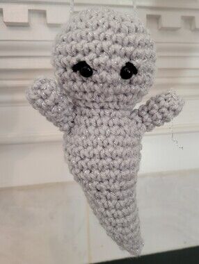 Halloween Ghost Dangler Silver Gray Spooky Sweet Decoration Ornament Car Wreath